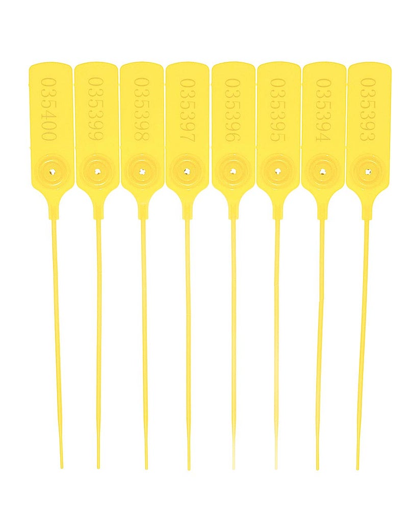 XF-Vel Pull-tite Security Seal Tamper Resistant Tags Plastic Padlock Sign Ties Numbered (Yellow, 100pcs) - Image 5